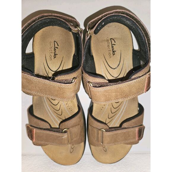 Clarks Collection Mens Size 13 Leather Hapsford Creek Sandals main image 10